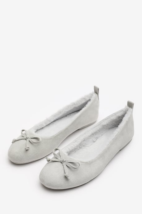 Wheres That From Womens 'Danica' Ballet Slippers with Faux Fur Lining and Bow Detail - Image 5