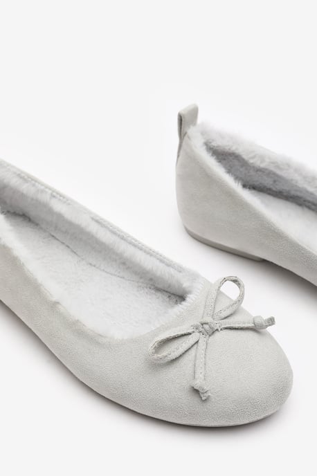 Wheres That From Womens 'Danica' Ballet Slippers with Faux Fur Lining and Bow Detail - Image 6
