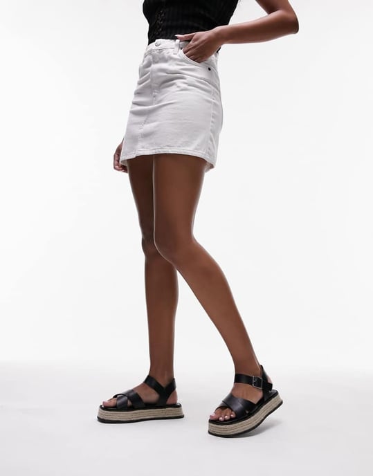 Topshop – Jenna – Svarta, platta sandaler med espadriller - Image 3