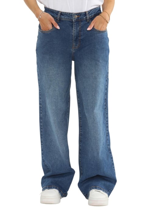 MYT Womens Wide Leg Baggy High Waisted Jeans in Blue - Image 1