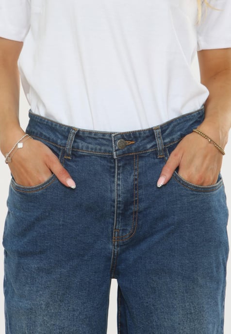 MYT Womens Wide Leg Baggy High Waisted Jeans in Blue - Image 4