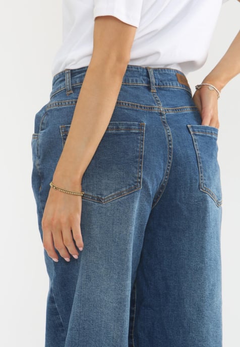 MYT Womens Wide Leg Baggy High Waisted Jeans in Blue - Image 5