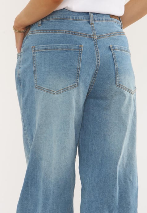 MYT Womens Wide Leg Baggy High Waisted Jeans in Light Blue - Image 5