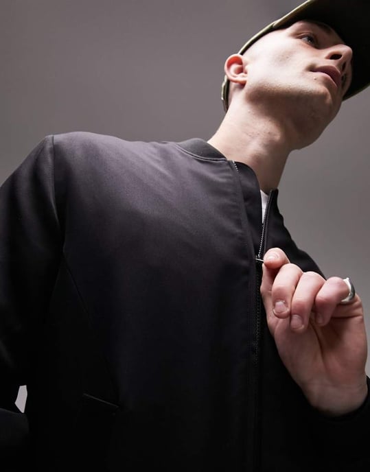 Topman – Lättviktsbomber i svart - Image 2