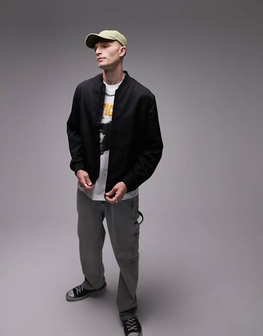 Topman – Lättviktsbomber i svart - Image 3
