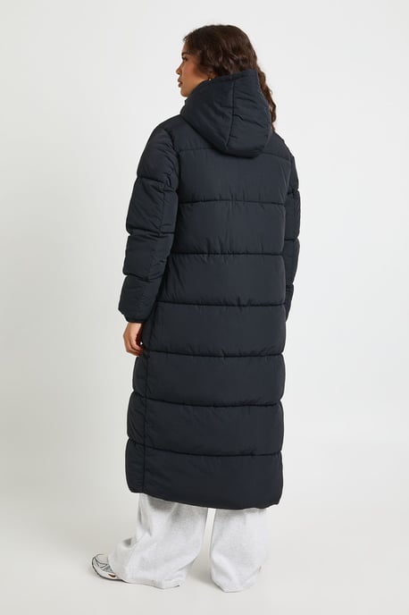 Hooded Maxi Puffer with Bag - Image 2