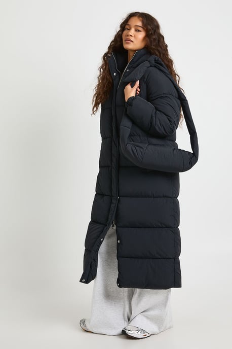 Hooded Maxi Puffer with Bag - Image 3