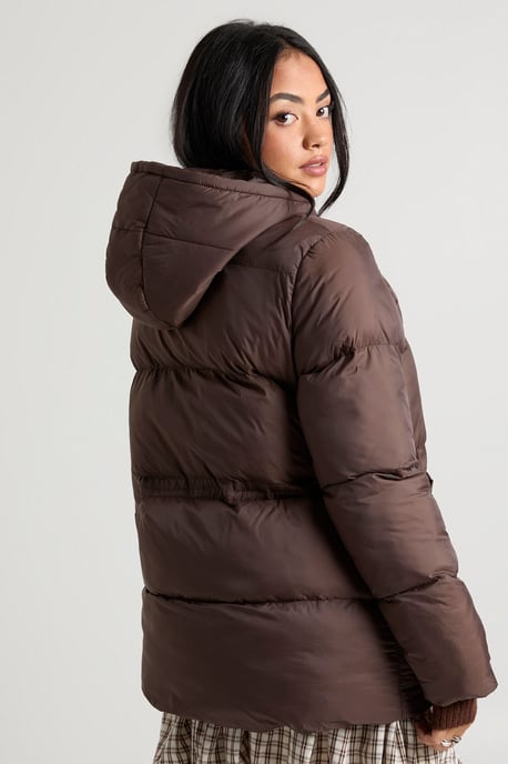 Cinch Waist Hooded Puffer Jacket - Image 2
