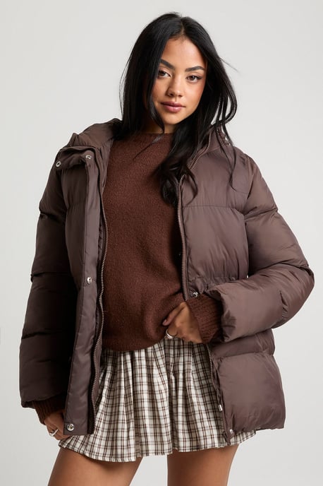 Cinch Waist Hooded Puffer Jacket - Image 3