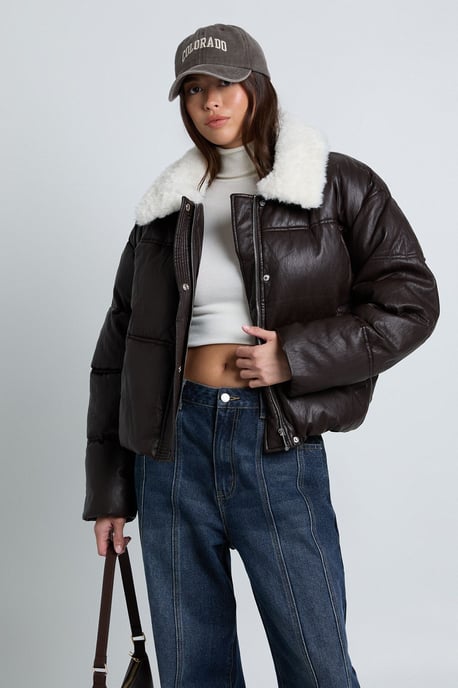 Fur Collar Puffer - Image 3