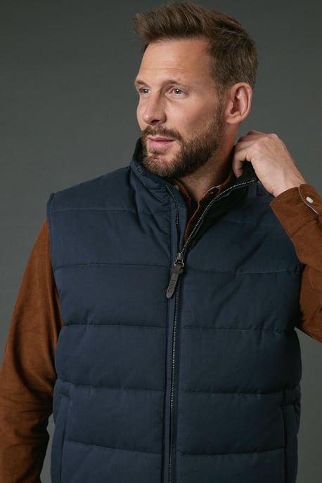 Navy Padded Gilet - Image 2