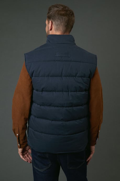 Navy Padded Gilet - Image 3