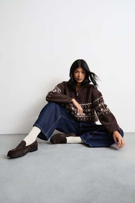 Fairisle Half Zip Jumper - Image 4