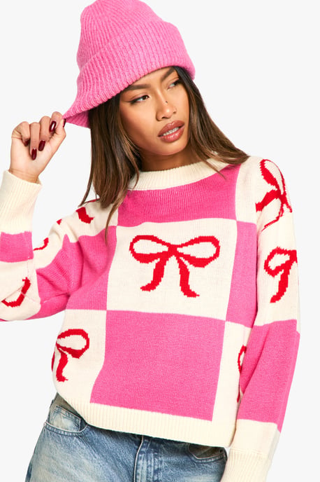 Bow Christmas Jumper - Image 1