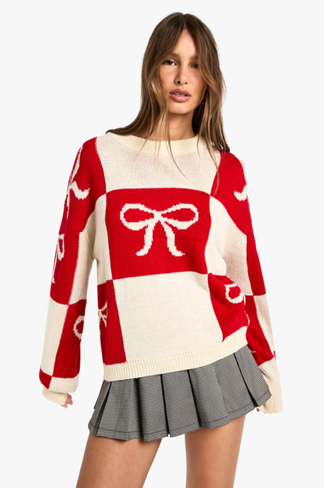 Bow Christmas Jumper - Image 1