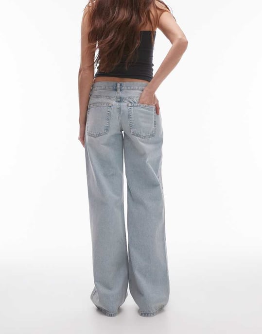 Topshop – Ember – Ljusbruna jeans med raka ben och låg midja - Image 3