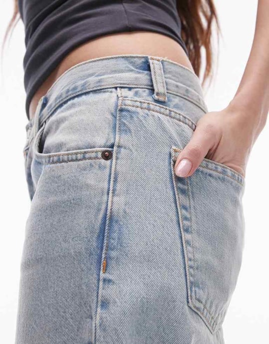 Topshop – Ember – Ljusbruna jeans med raka ben och låg midja - Image 4