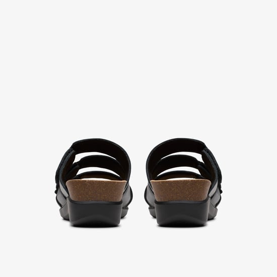 Calenne Lily Black Leather Sandals - Image 5