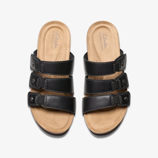 Calenne Lily Black Leather Sandals - Image 6