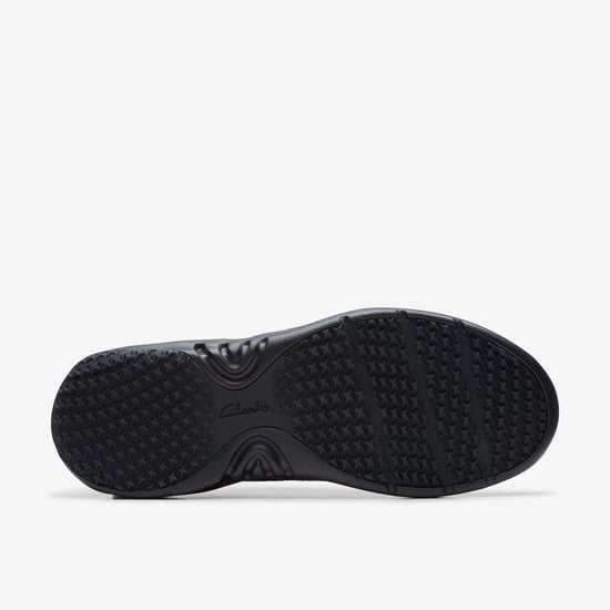 ClarksPro Veters Zwarte Leren Sneakers - Image 4