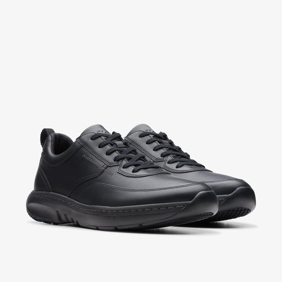 ClarksPro Veters Zwarte Leren Sneakers - Image 5