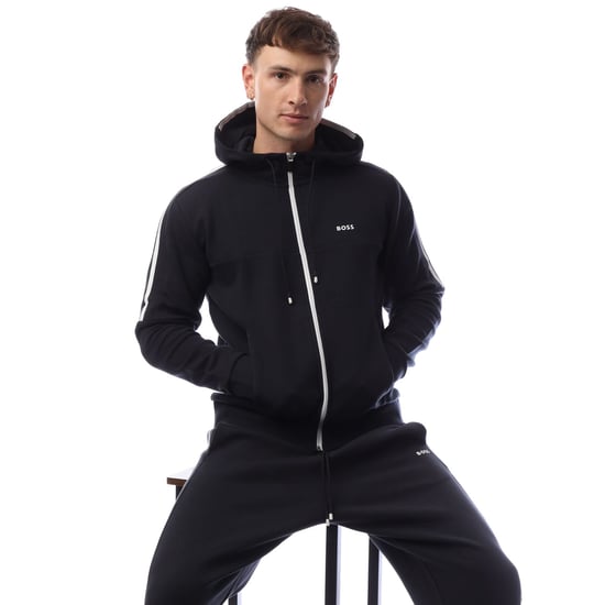 Men's Boss Saggynos Zip Hoodie in Dark Blue - Image 4
