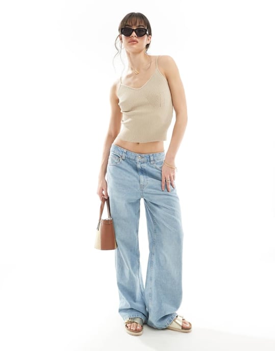 Vero Moda – Aware – Beige finstickad linne - Image 2