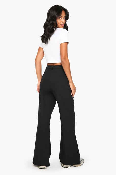 Petite Seam Detail Flare Leg Trousers - Image 2