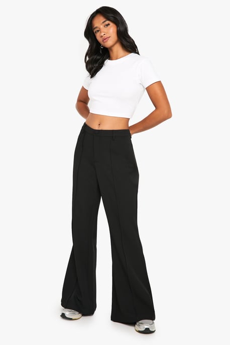 Petite Seam Detail Flare Leg Trousers - Image 3