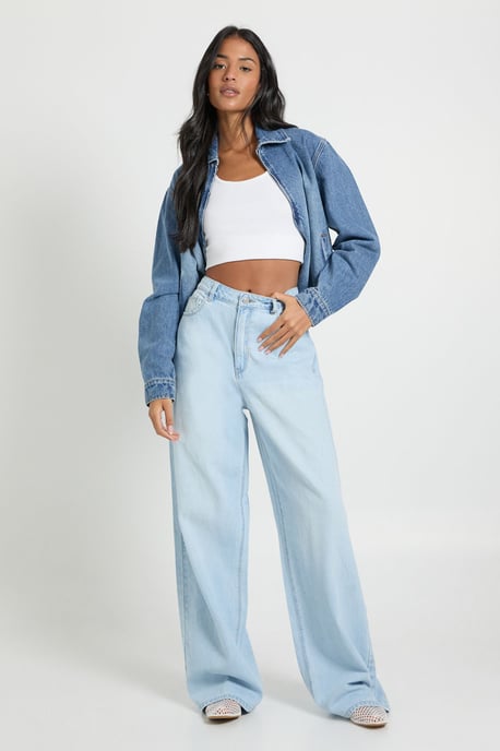 Tall Mid Waist Loose Fit Wide Leg Jean - Image 3