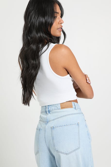 Tall Mid Waist Loose Fit Wide Leg Jean - Image 4