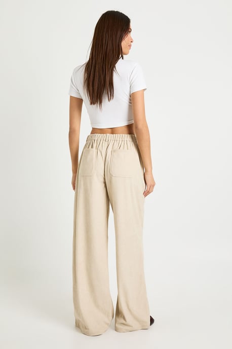 Corduroy Wide Leg Trousers - Image 2