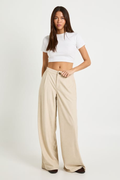 Corduroy Wide Leg Trousers - Image 3