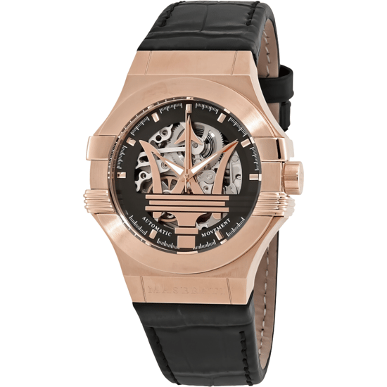 Maserati R8821108025 Automatische Skeleton Wijzerplaat Herenhorloge in Roségoud en Zwart - Image 2