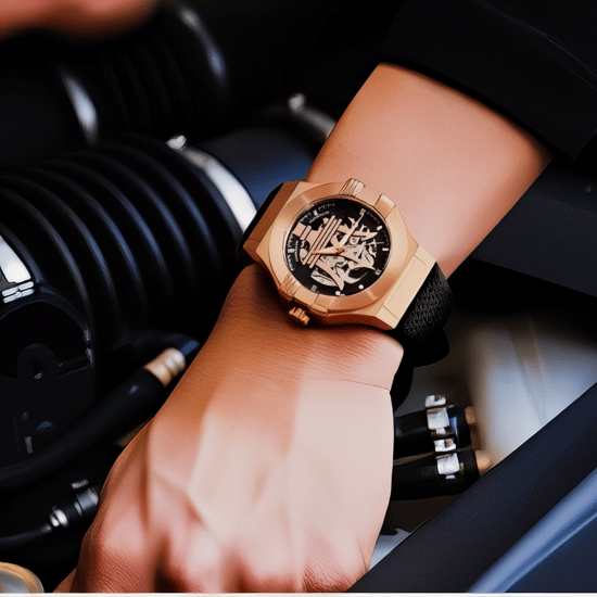 Maserati R8821108025 Automatische Skeleton Wijzerplaat Herenhorloge in Roségoud en Zwart - Image 3