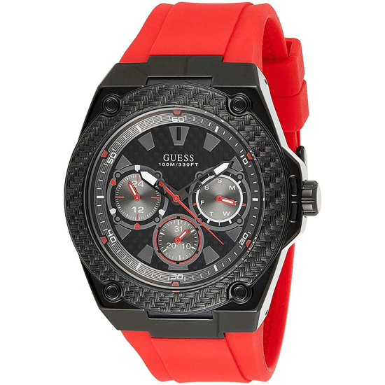 Guess W1049G6 Stylish Red Silicone Men's Watch - Image 1
