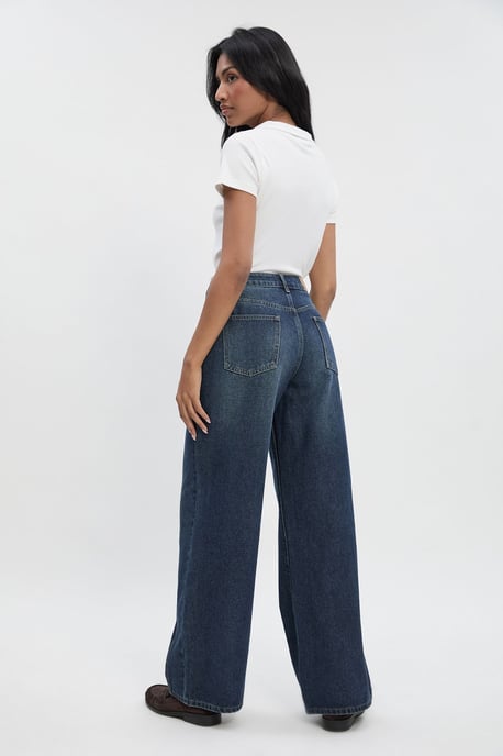 Seam Detail High Waist Straight Leg Jean - Image 2
