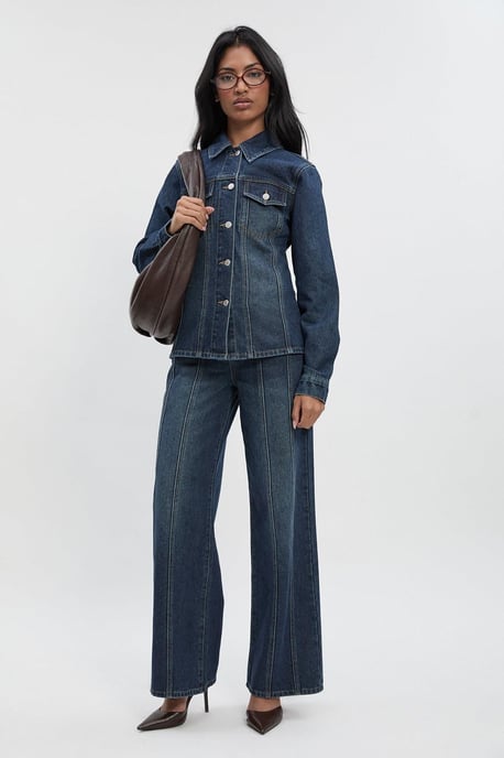 Seam Detail High Waist Straight Leg Jean - Image 5