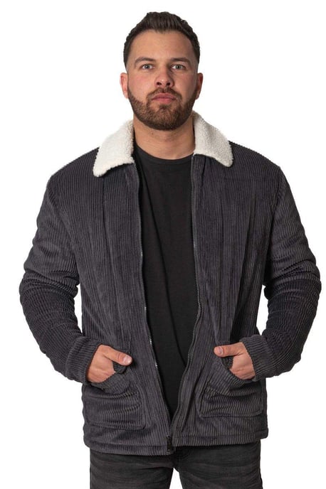 Soul Star Mens Corduroy Jacket, Sherpa Collar Smart - Image 1