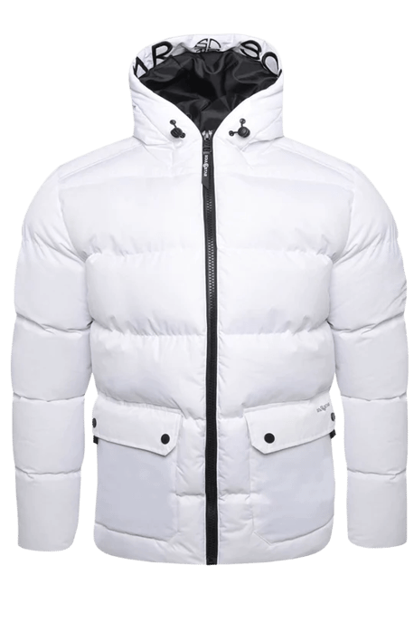 Soul Star Mens Puffer Jacket Hooded Winter Coat - Image 1