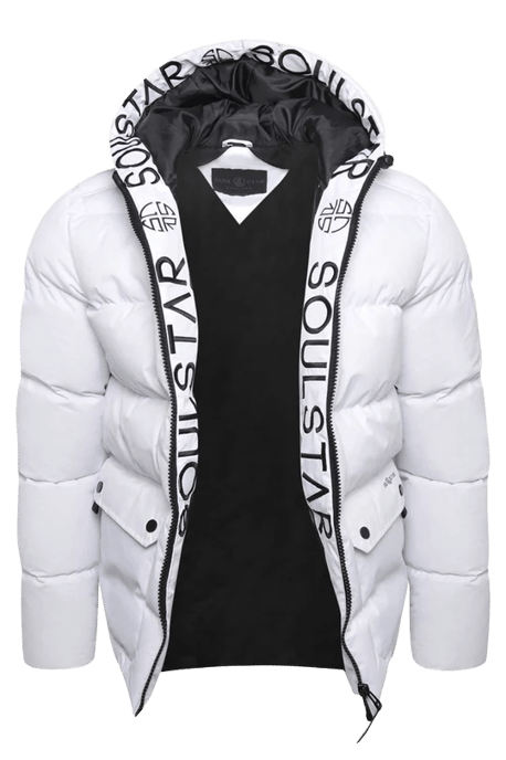 Soul Star Mens Puffer Jacket Hooded Winter Coat - Image 2