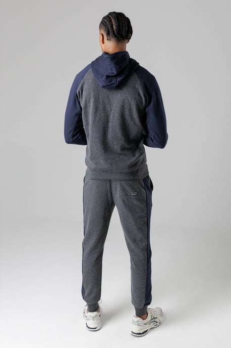 Charcoal Cotton Blend Zip-Through Hoody And Jogger Set - Image 2