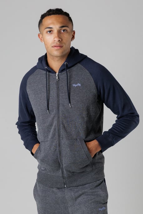 Charcoal Cotton Blend Zip-Through Hoody And Jogger Set - Image 4