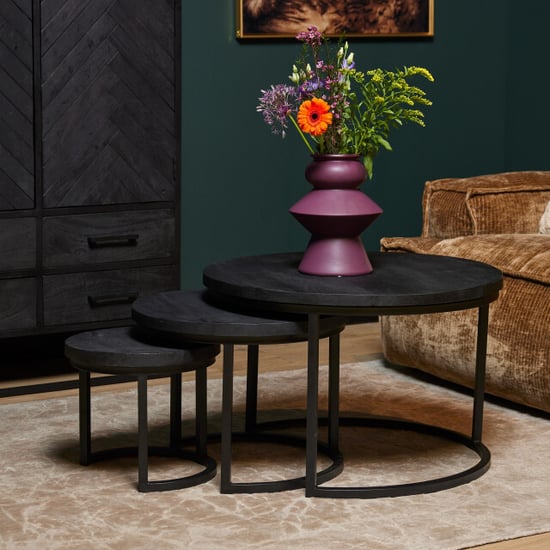 Starfurn salontafel triole all black 70 cm set van 3 - Image 1