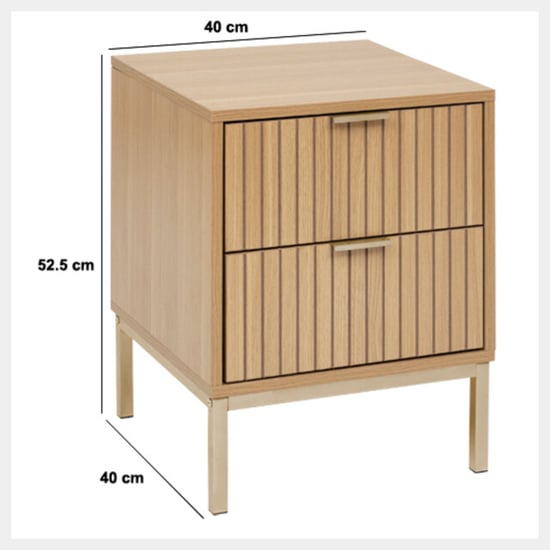 5Five ® nachtkastje tasso met paneelfront met 2 lades - - Image 4