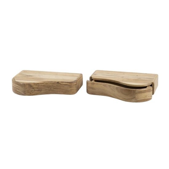 Hoyz nachtkastje organic massief acacia naturel set van 2 - Image 3