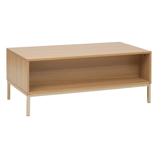 5Five Koffietafel salontafel tasso houten salontafel met panelen 50x100x40 cm - Image 4