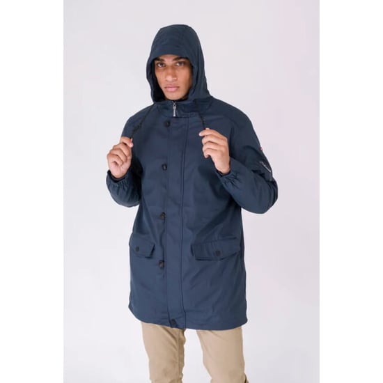 Batela Drimmelen navy lange heren winter regenjas - - Image 1
