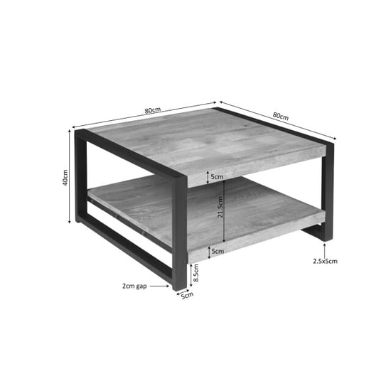 Starfurn salontafel boaz 80x80 cm - Image 2