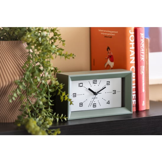 Karlsson wekker lujo rectangle jungle green & ochre yellow - Image 3